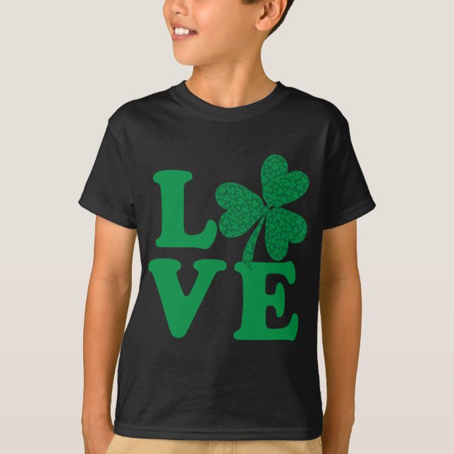 T-shirt Shamrock LOVE (Frente)