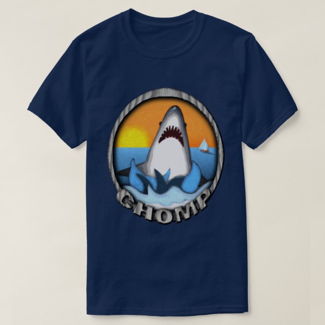 T-shirt Shark Chomp (Frente do Design)
