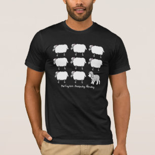 T-shirt Sheepdog inglês velho que reune o TShirt da