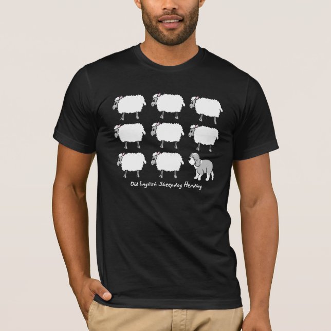 T-shirt Sheepdog inglês velho que reune o TShirt da (Frente)