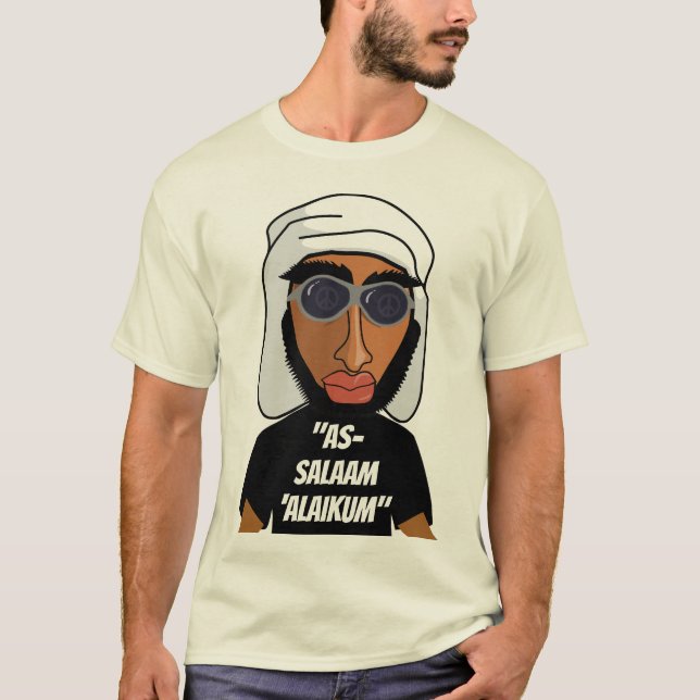 T-shirt Sheik chique Personalized da "Como-Vénia-Alaikum" (Frente)