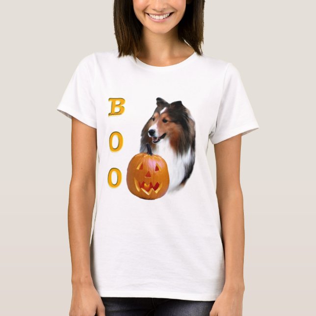 T-shirt Shetland Sheepdog (sable) Boo (Frente)