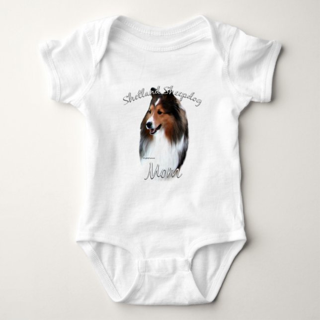 T-shirt Shetland Sheepdog (sable) Mãe 2 (Frente)