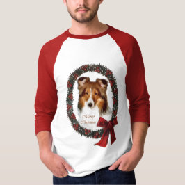 T-shirt Shetland Sheepdog Sheltie presentes de Natal