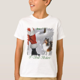 T-shirt Shetland Sheepdog Sheltie presentes de Natal