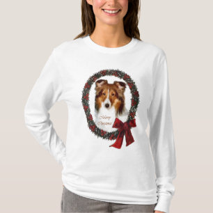 T-shirt Shetland Sheepdog Sheltie presentes de Natal