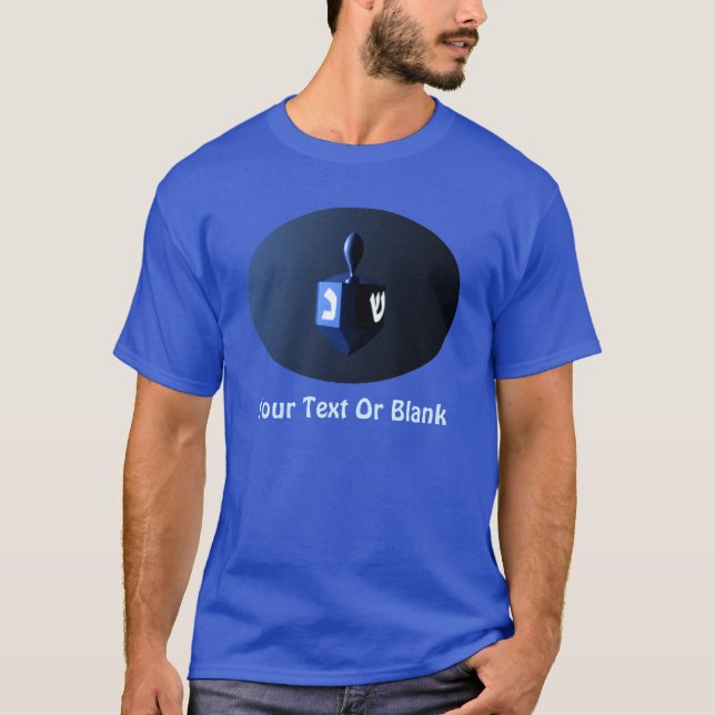 T-shirt Shiny Blue Dreidel (Frente)