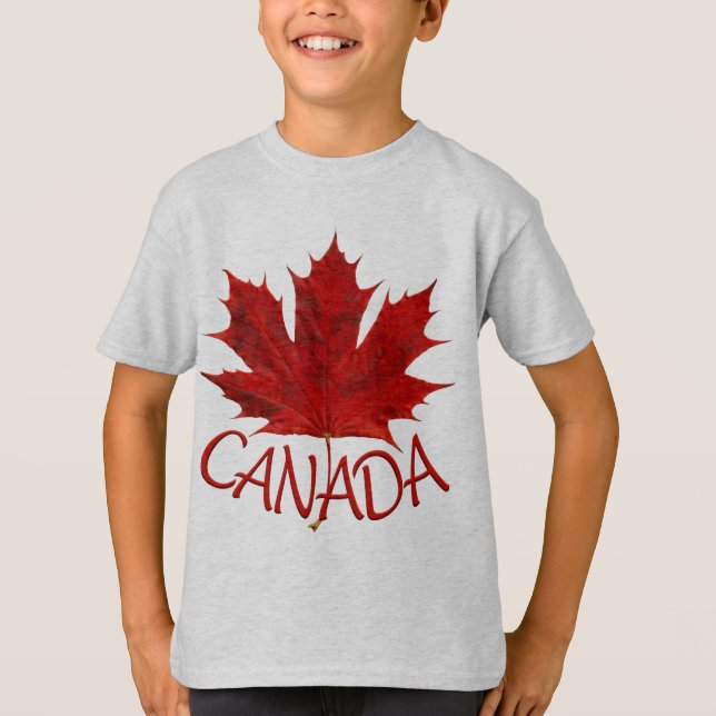 T-shirt Shir do Kid Canada Flag Sweatshirt Maple Leaf Kid (Frente)