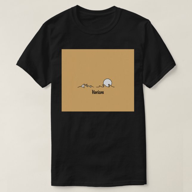T-shirt shirt design minimalistic waves mountain  (Frente do Design)