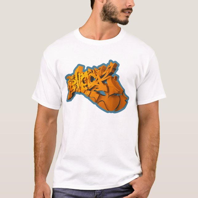 T-shirt SHOCKEAS 3D (3D-Graffiti em alpargata) (Frente)