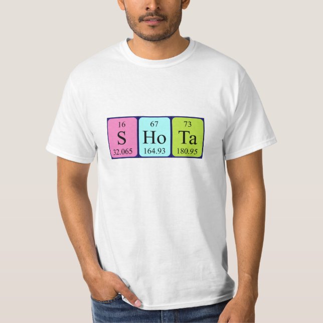 T-shirt Shota periodicamente mesa (Frente)
