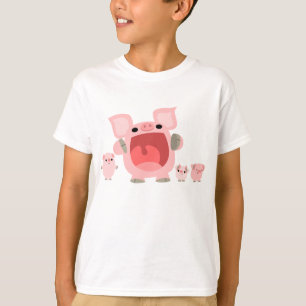 T-shirt Shouting das crianças dos porcos dos