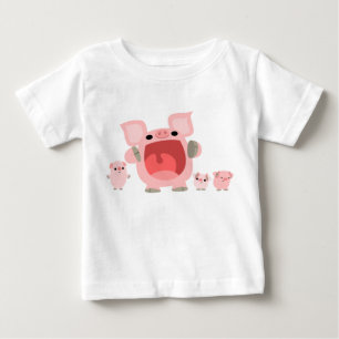 T-shirt Shouting do bebê dos porcos dos desenhos