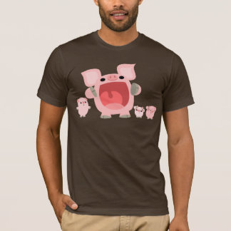 T-shirt Shouting dos porcos dos desenhos