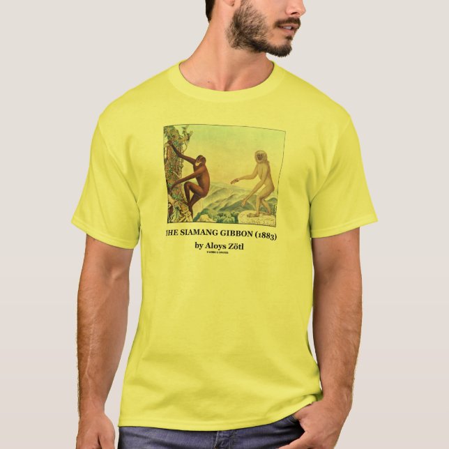 T-shirt Siamang Gibbon (1883) apresentada por Aloys Zotl (Frente)