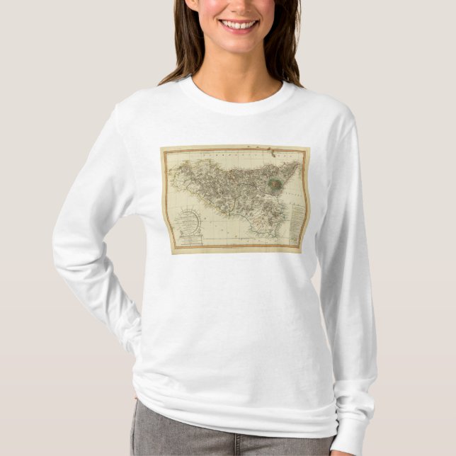 T-shirt Sicília, Italia (Frente)