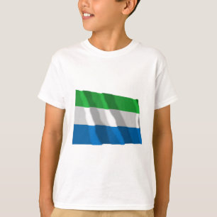 T-shirt Sierra Leone que acena a bandeira