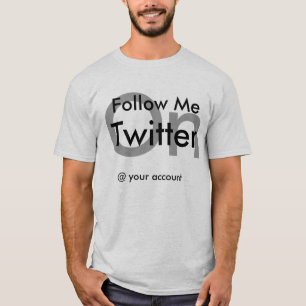T-shirt siga-me no twitter
