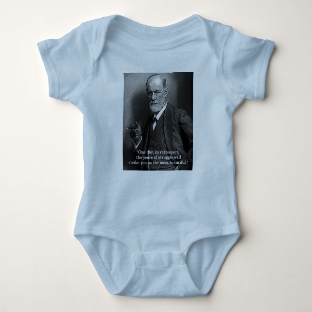 T-shirt Sigmund Freud "um dia." o bebê cresce - escolha a (Frente)