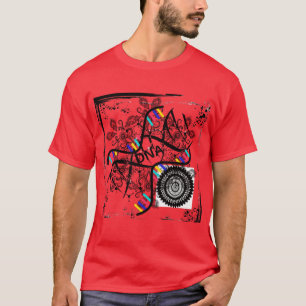 T-Shirt significa uma hélice vermelha de DNA padro