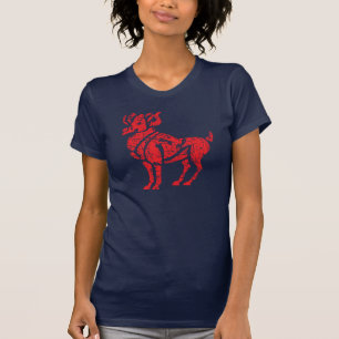 T-shirt Signo Zodíaco Áries Grunge 21 de Março - 19 de Abr