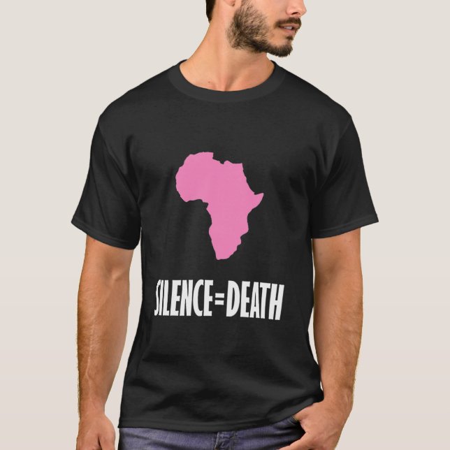 T-shirt Silêncio = morte em África (Frente)
