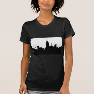T-shirt Silhouette Black White New York