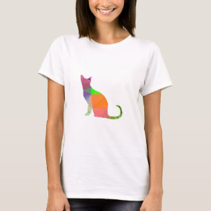 T-shirt Silhouette de Gato Baixo