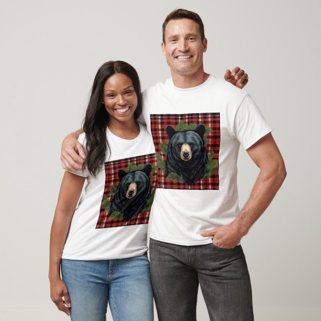 T-Shirt Silhouette de Urso Negro (Unissex)