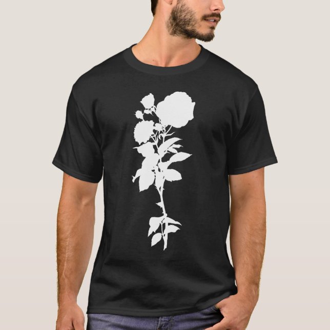 T-shirt Silhouette Rosa preto (Frente)