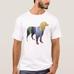 T-shirt Silhueta abstrata do Spaniel de Brittany