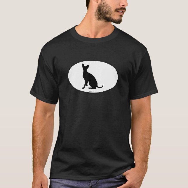 T-shirt Silhueta Cornish de Rex (Frente)
