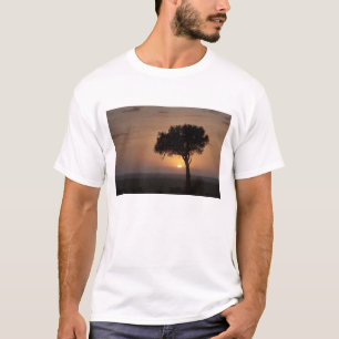T-shirt Silhueta de árvore na planície, Masai Mara 2