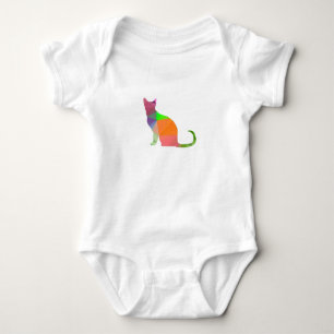 T-shirt Silhueta de Gato Low Poly