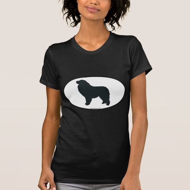 T-shirt Silhueta de grandes Pyrenees (Frente)