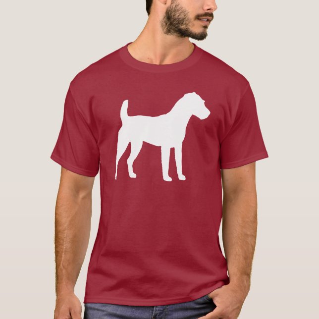 T-shirt Silhueta de Jack Russell Terrier (Frente)