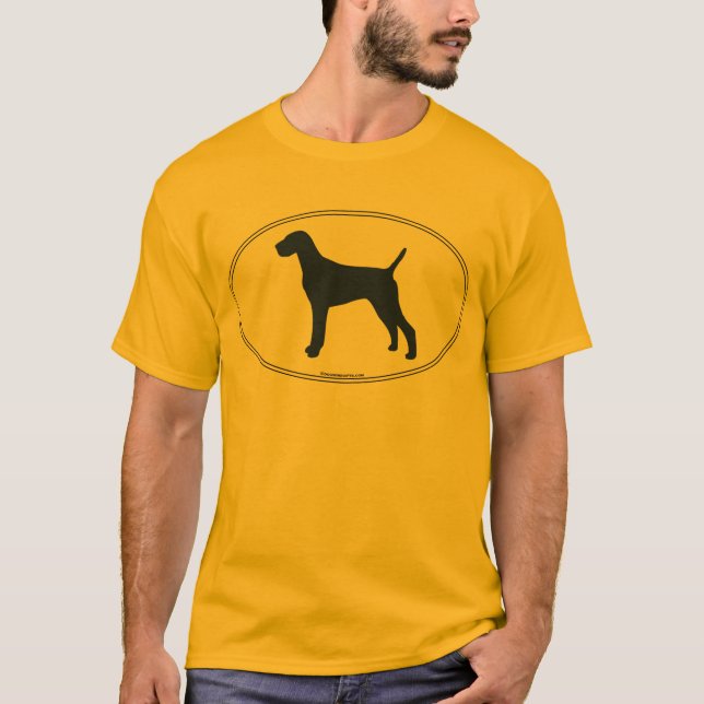 T-shirt Silhueta de Vizsla (Frente)