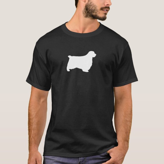 T-shirt Silhueta do Clumber Spaniel (Frente)
