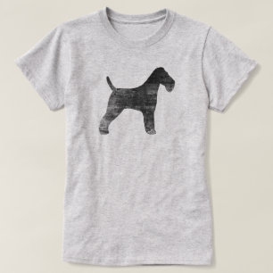 T-shirt Silhueta do Fox Terrier do fio