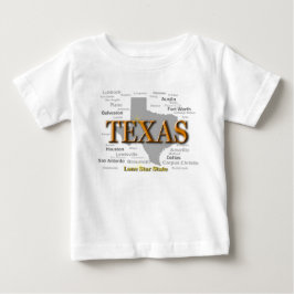 T-shirt Silhueta do mapa do orgulho do estado de Texas