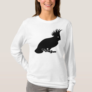 T-shirt Silhueta preta do Cockatoo