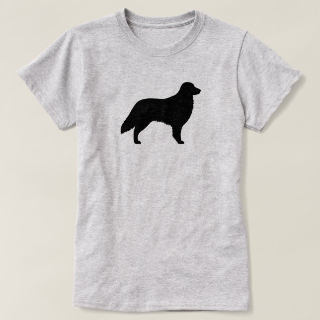 T-shirt Silhueta revestida lisa do Retriever (Frente do Design)