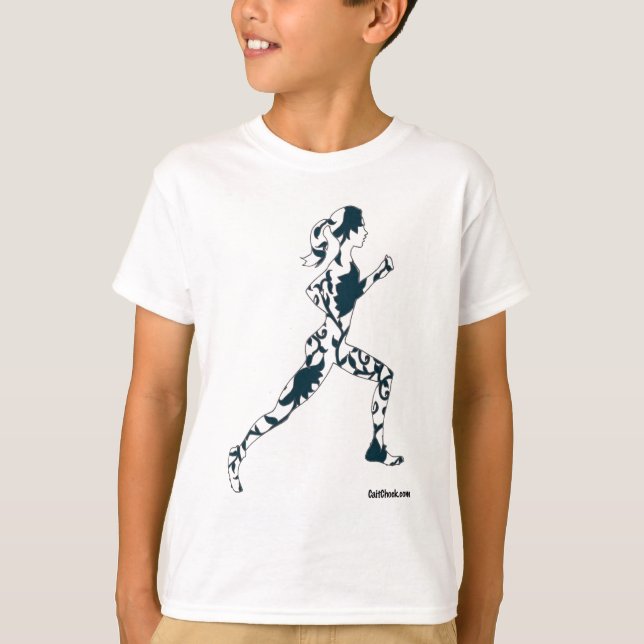 T-shirt Silhueta Running - floral (Frente)
