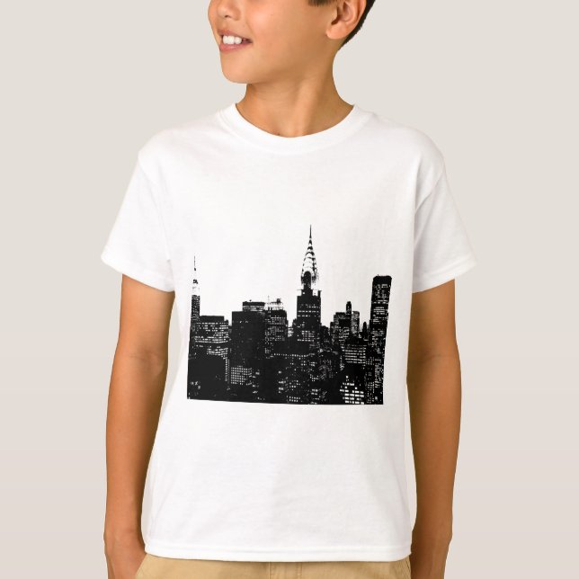 T-shirt Silhuette Black & White New York (Frente)