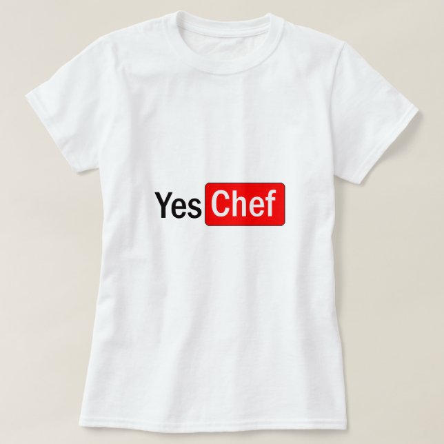 T-shirt Sim cozinheiro chefe (Frente do Design)