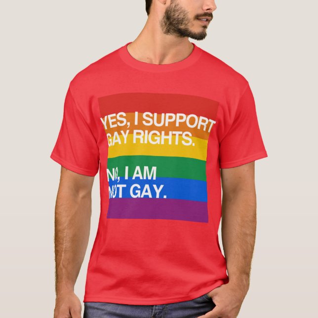 T-SHIRT SIM, EU APOIO DIREITOS DE OS HOMOSSEXUAIS (Frente)