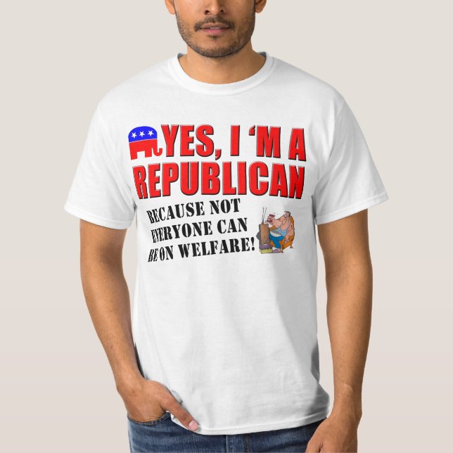 T-shirt Sim, eu sou um republicano… (Frente)