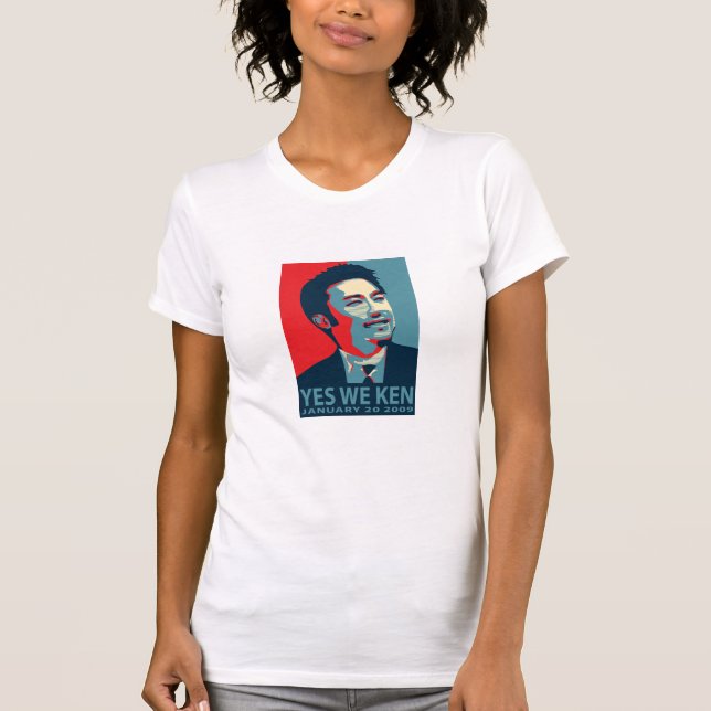 T-shirt Sim nós o Distres da mulher de Ken (Obama)… - (Frente)
