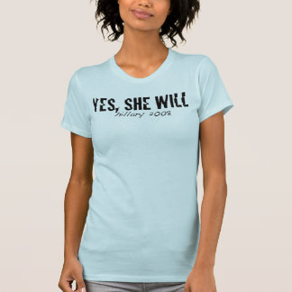 T-shirt Sim, vai faz4e-lo! - Hillary 2008