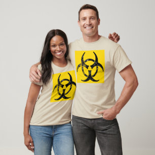T-shirt Símbolo afligido do biohazard
